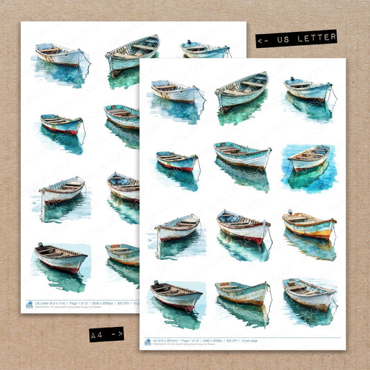 Old Amalfi Fishing Boat Fussy Cut Sheets (DDD010570)
