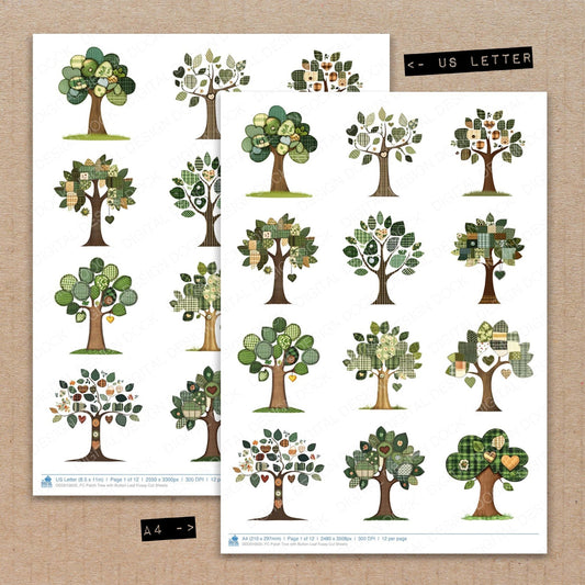 DDD010635_FC Patch Tree with Button Leaf Fussy Cut Sheets