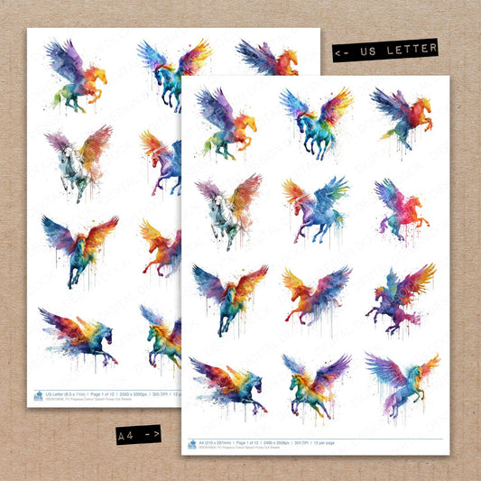 Pegasus Colour Splash Fussy Cut Sheets (DDD010656)