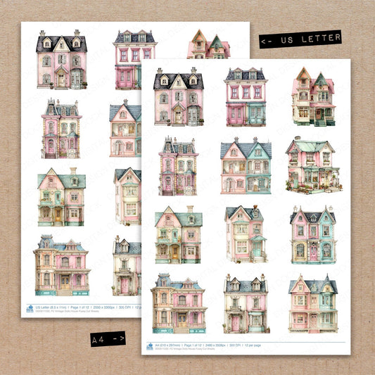Vintage Dolls House Fussy Cut Sheets (DDD011230)