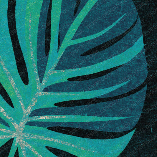 Xray Monstera Emerald Charcoal Digital Paper Pack (DDD012356)