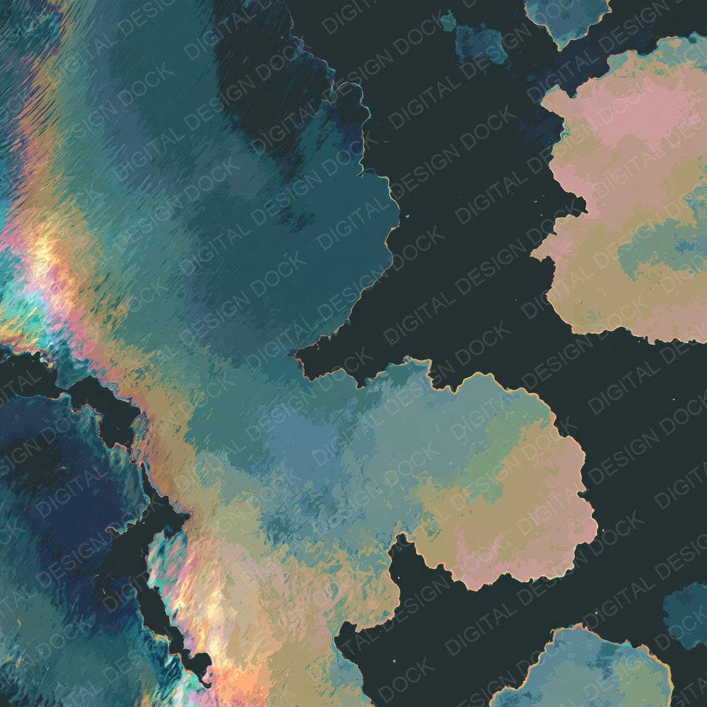 Liquid Oil Iridescent Graphite Digital Paper Pack (DDD012436)
