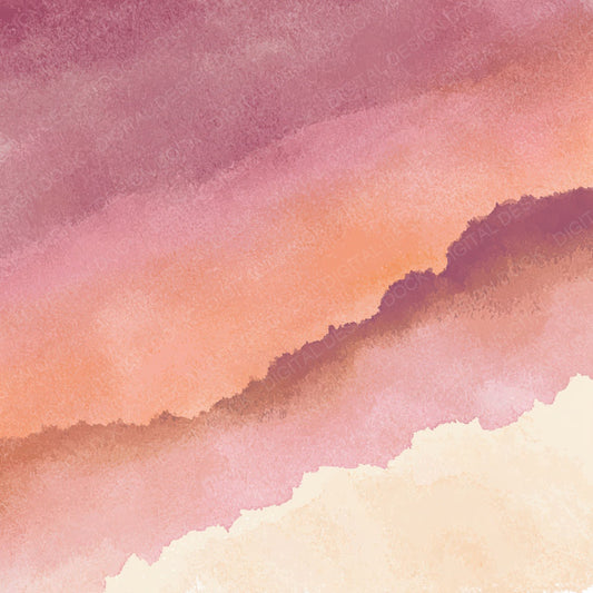 Liquid Watercolour Rose Peach Digital Paper Pack (DDD012439)