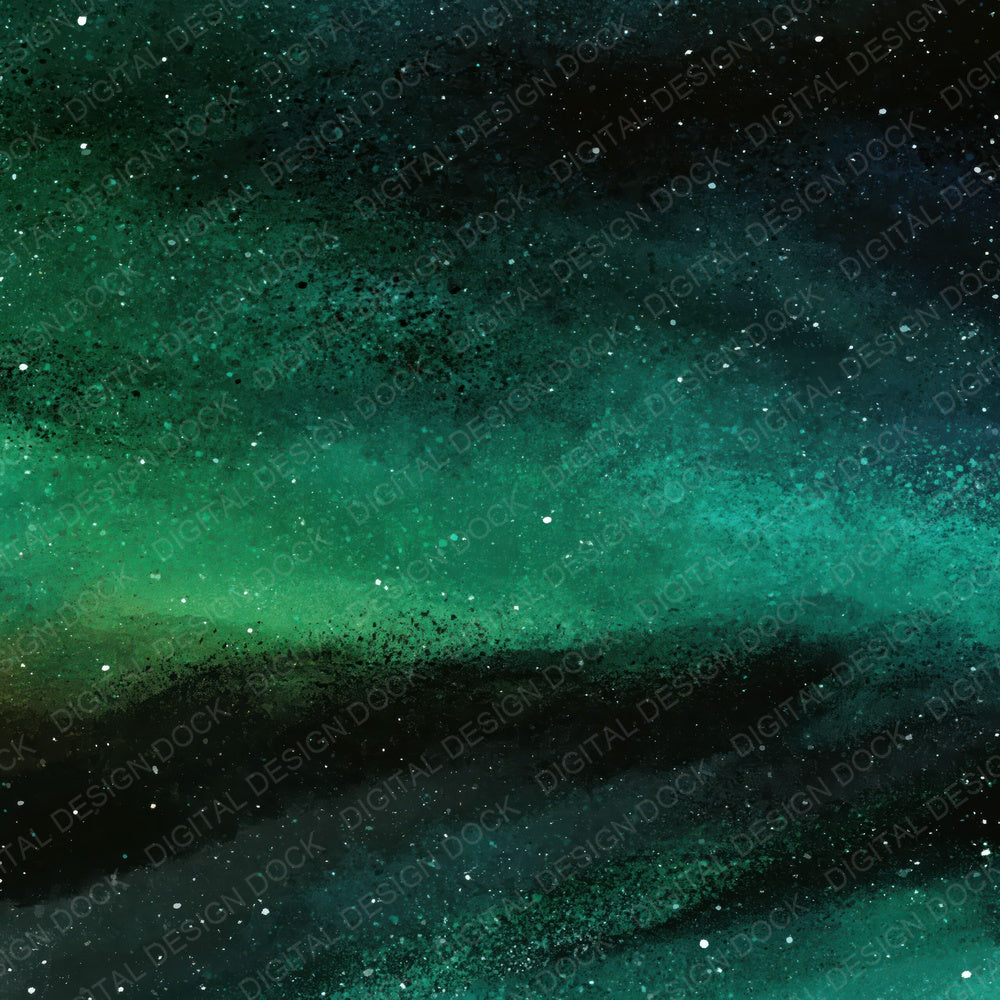 Cosmic Space Emerald Charcoal Digital Paper Pack (DDD012455)