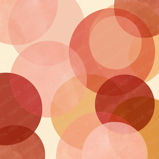 Geometry Circles Blush Terracotta Digital Paper Pack (DDD012457)