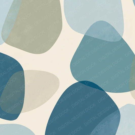 Geometry Floating Shapes Dusty Blue Digital Paper Pack (DDD012479)