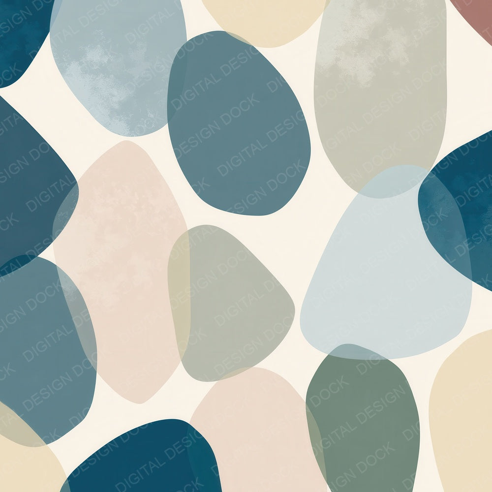 Geometry Floating Shapes Dusty Blue Digital Paper Pack (DDD012479)