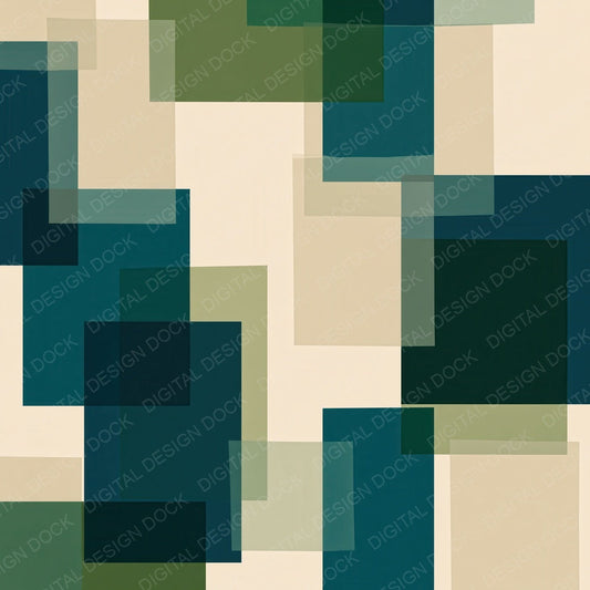 Geometry Rectangles Forest Teal Digital Paper Pack (DDD012483)