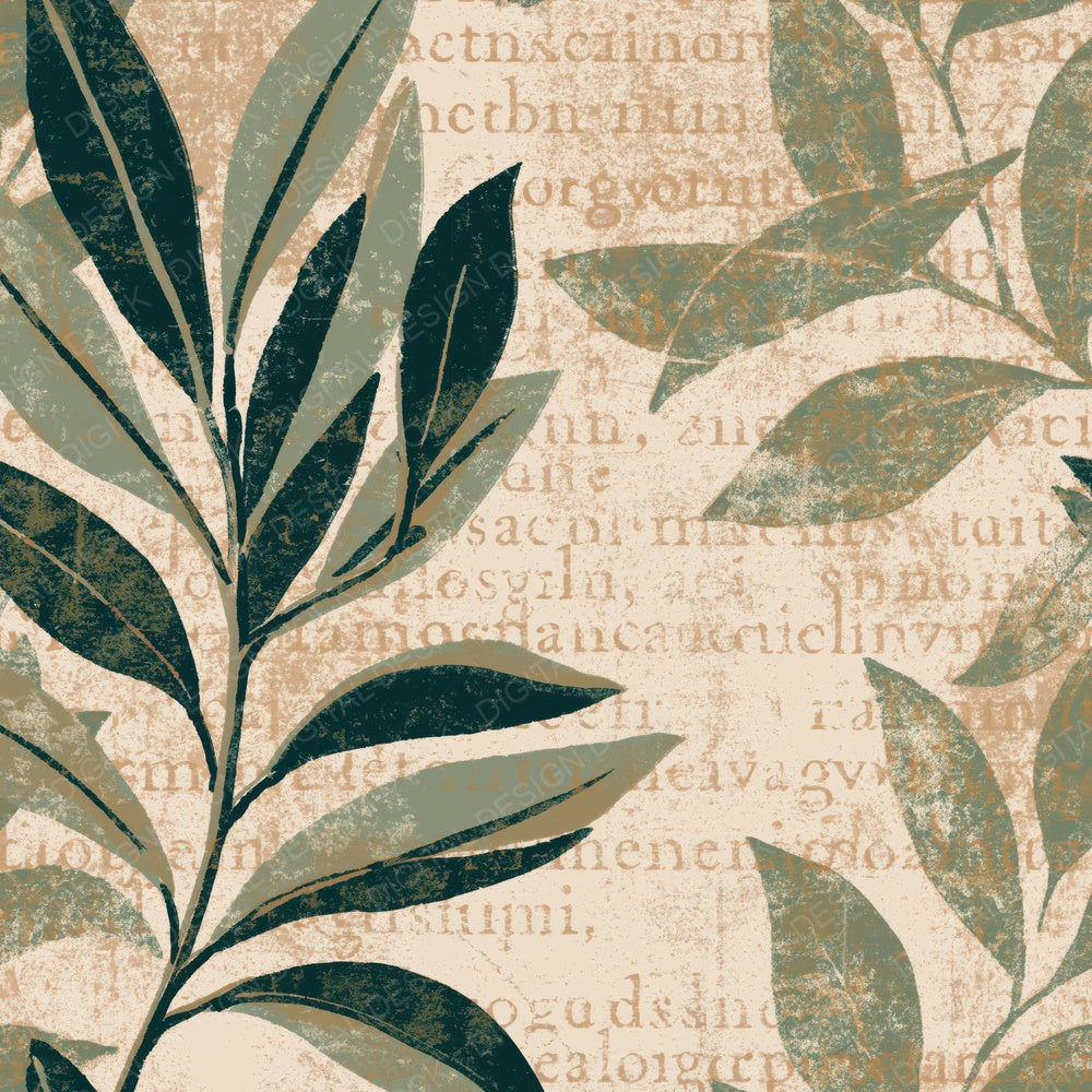 Woodblock Olive Sage Oatmeal Digital Paper Pack (DDD012537)