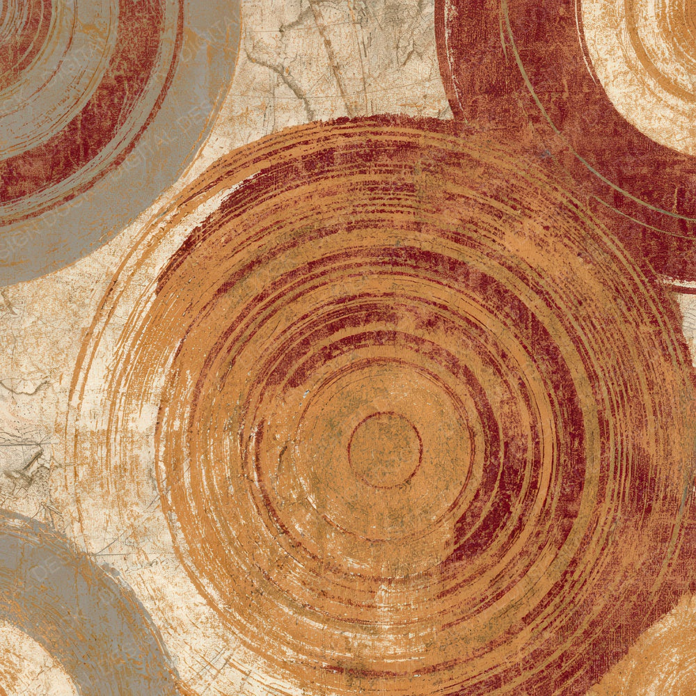 Mezzotint Concentric Rings Cinnamon Burgundy Digital Paper Pack (DDD012608)