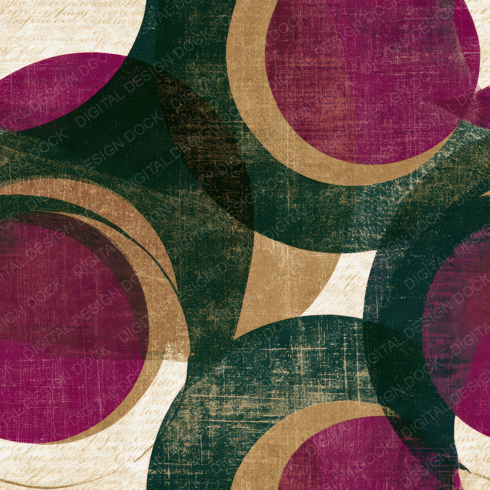 Woodblock Eclipse Magenta Cream Digital Paper Pack (DDD012614)