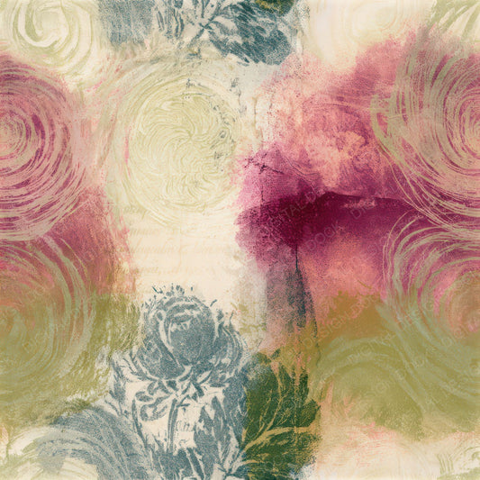 Drypoint Galaxy Spiral Fuchsia Lime Seamless Digital Paper Pack (DDD012685)