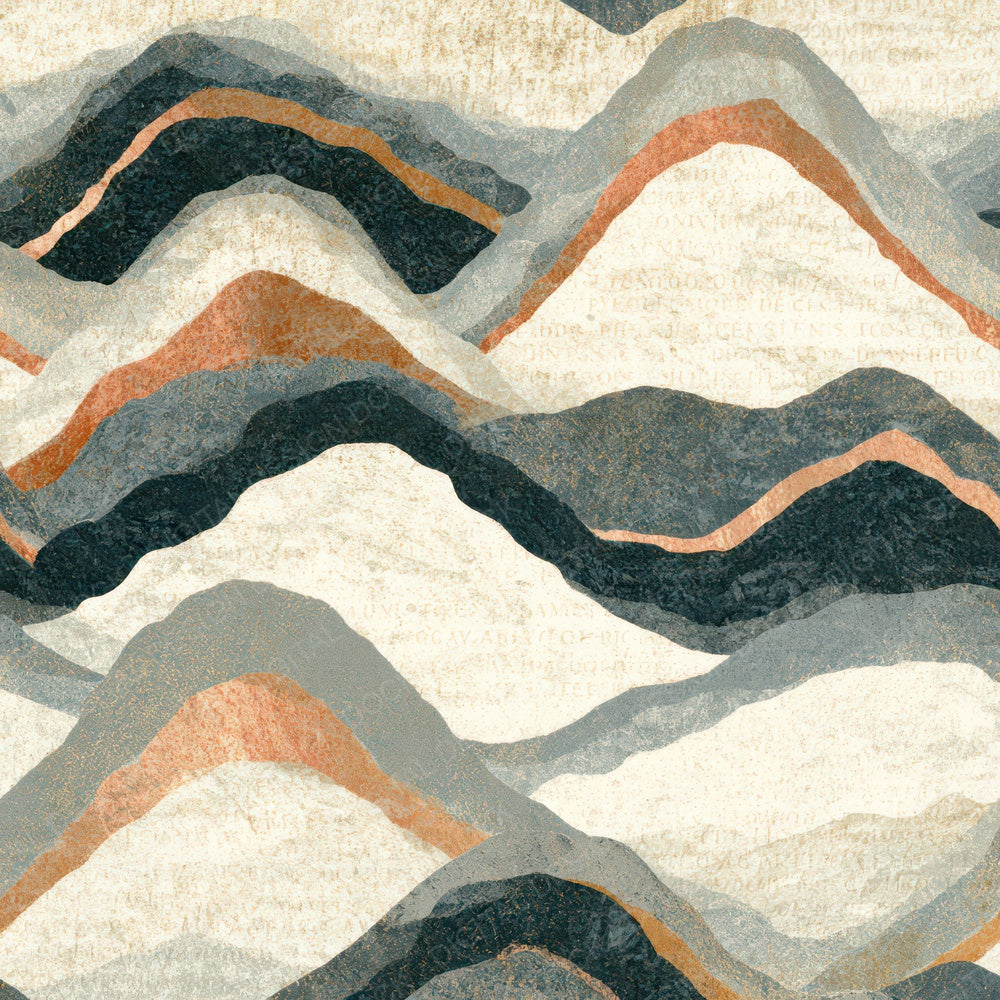 Risograph Wave Crests Graphite Cream Digital Paper Pack (DDD012700)