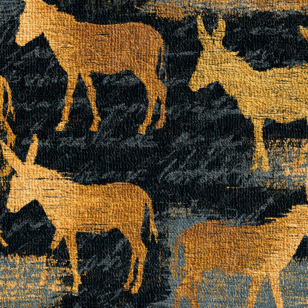 Tapestry Donkey Charcoal Gold Digital Paper Pack (DDD012702)