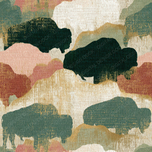 Tapestry Buffalo Dewy Blush Digital Paper Pack (DDD012721)