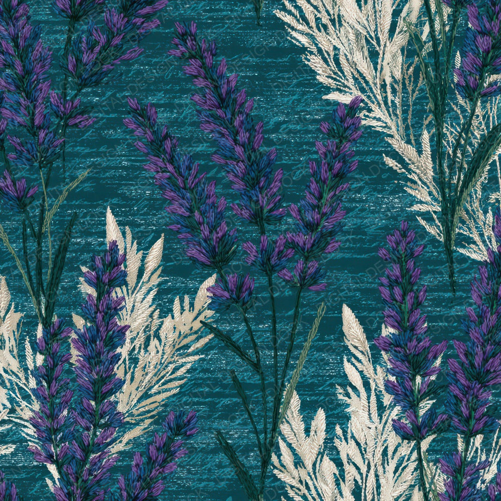 Embroidery Lavender Teal Bone Digital Paper Pack (DDD012733)