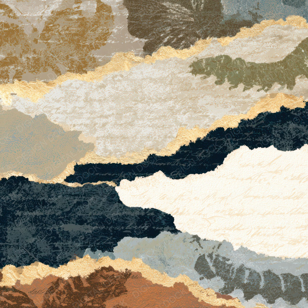 Torn Paper Caterpillar Mushroom Ivory Digital Paper Pack (DDD012763)