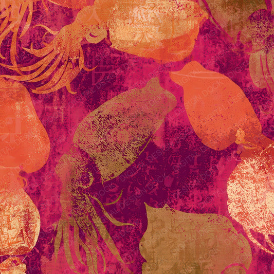 Risograph Cuttlefish Pumpkin Mulled Wine Digital Paper Pack (DDD012794)