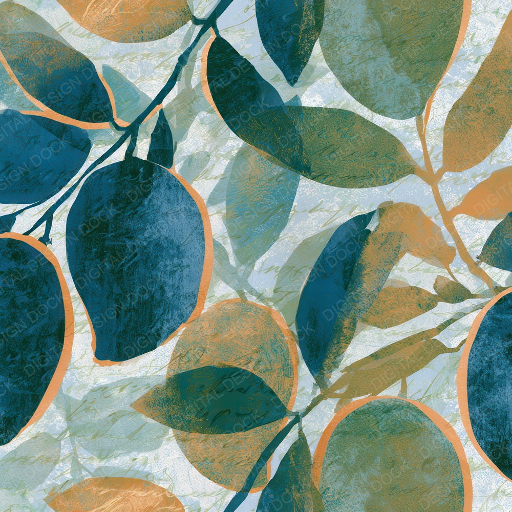 Sumi-e Mango Seafoam White Digital Paper Pack (DDD012796)