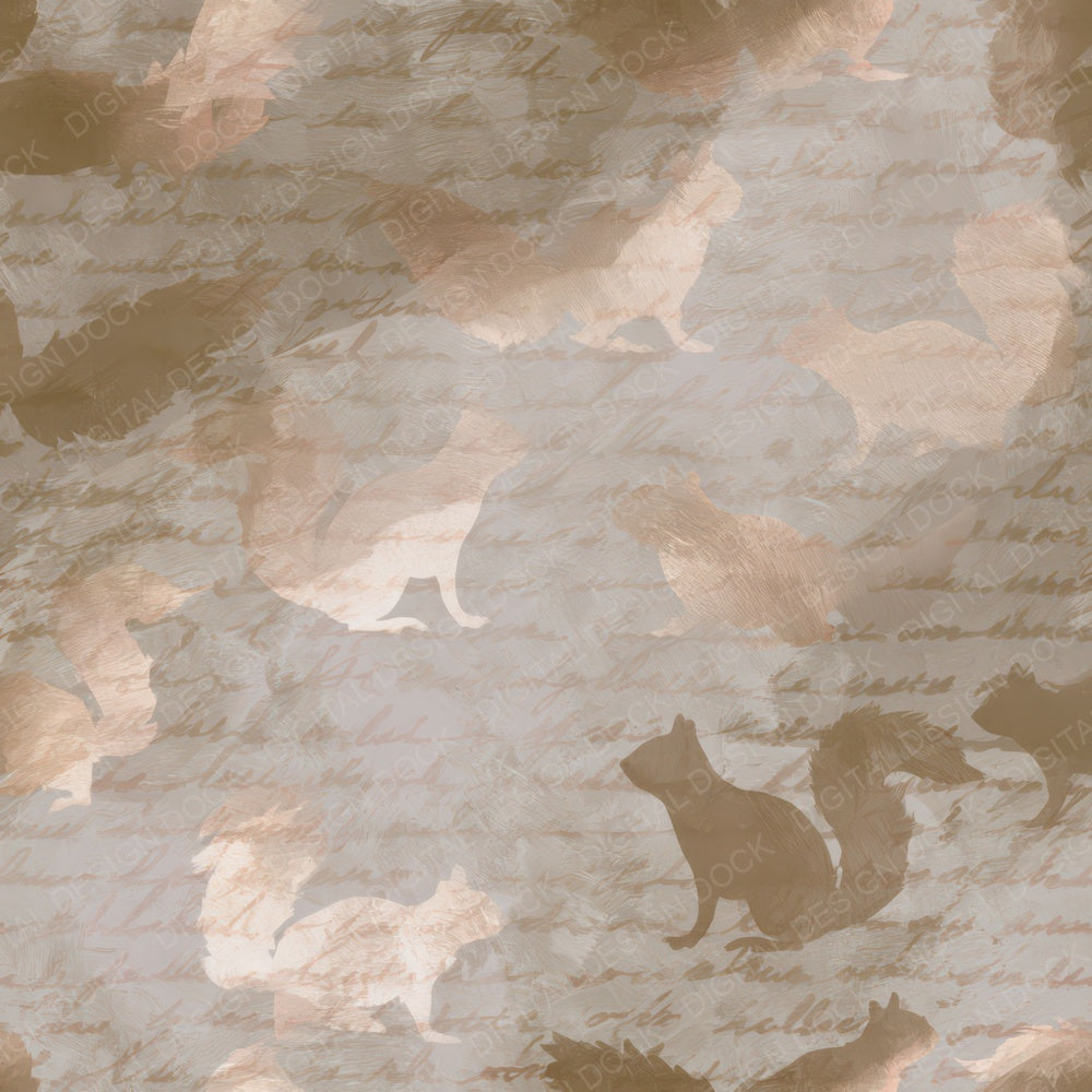 X Ray Red Squirrel Bone Digital Paper Pack (DDD012804)