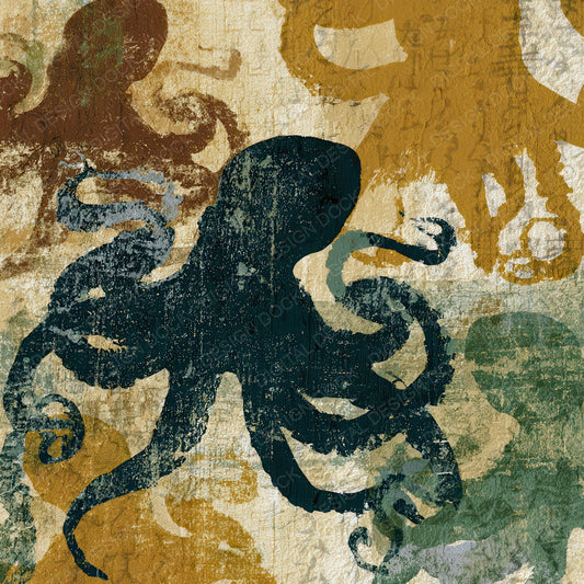 Fresco Octopus Tobacco Sage Digital Paper Pack (DDD012810)