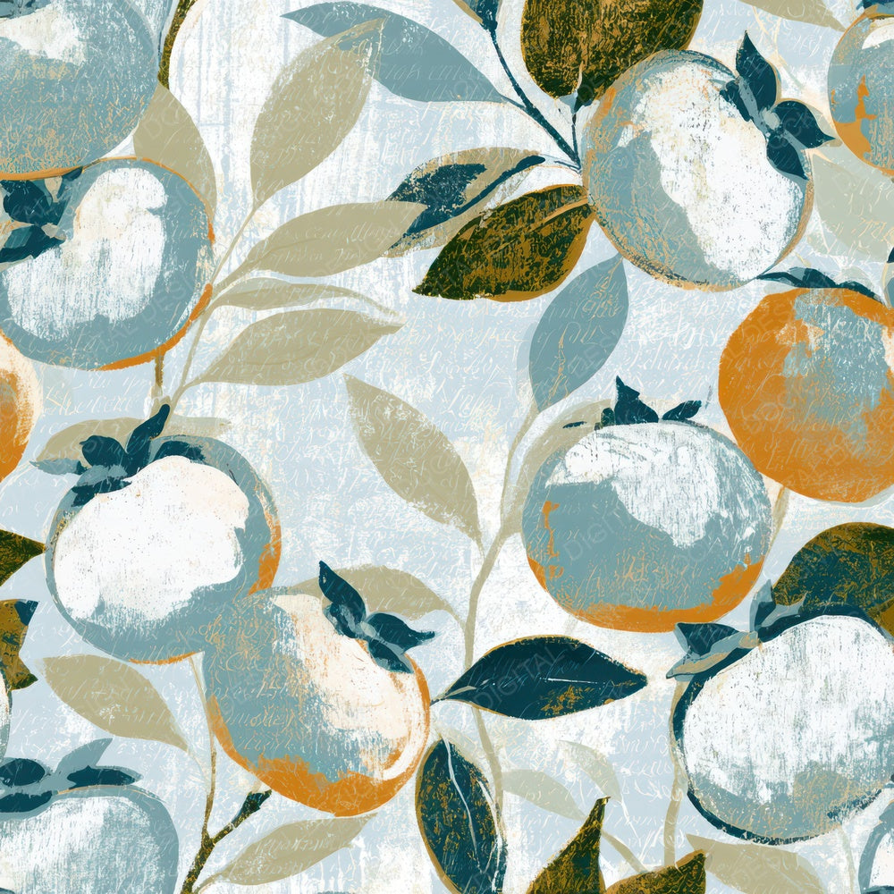 Gouache Persimmons Seafoam White Digital Paper Pack (DDD012840)