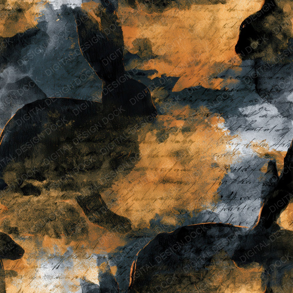 Sumi-e Hares Charcoal Gold Digital Paper Pack (DDD012879)