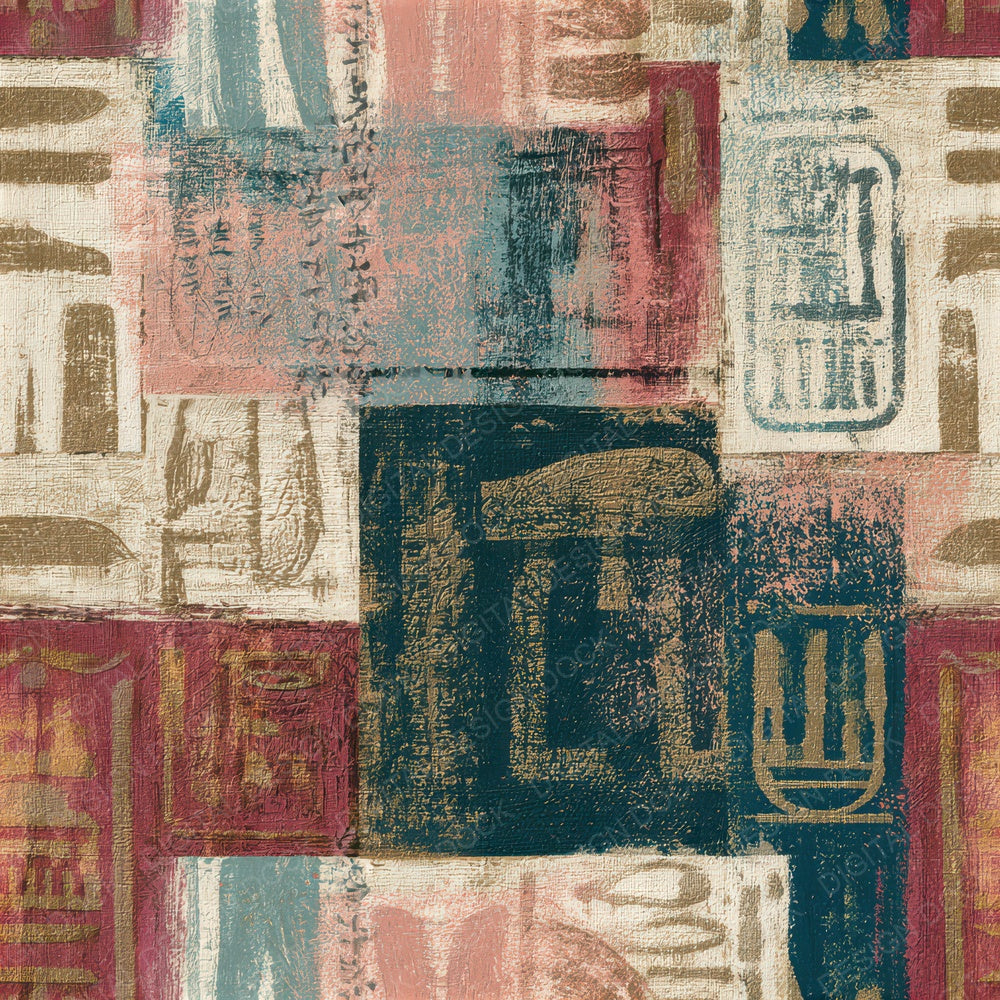 Engraving Egyptian Hieroglyphs Memento Mori Seamless Digital Paper Pack (DDD012888)