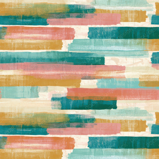 Gouache Turquoise Pink Ochre Abstract Digital Paper Pack (DDD012891)