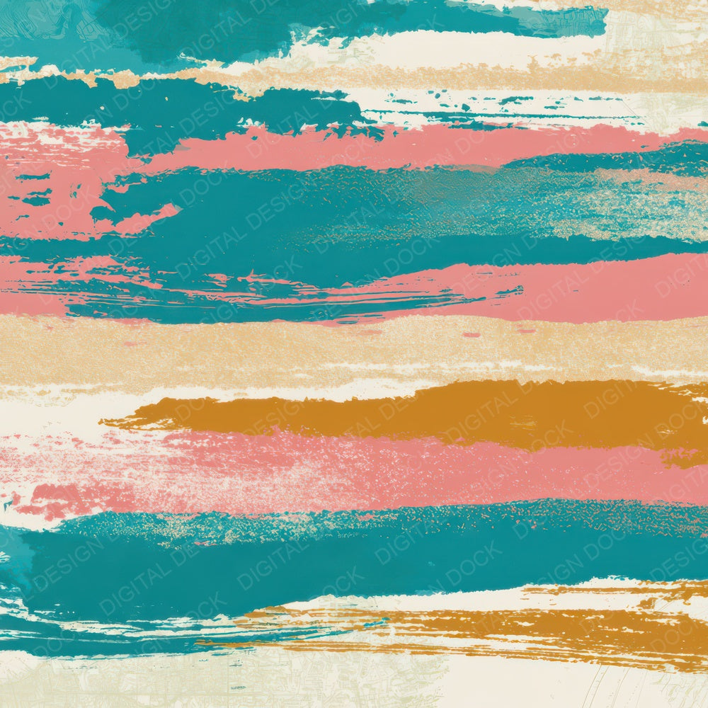 Gouache Turquoise Pink Ochre Abstract Digital Paper Pack (DDD012891)