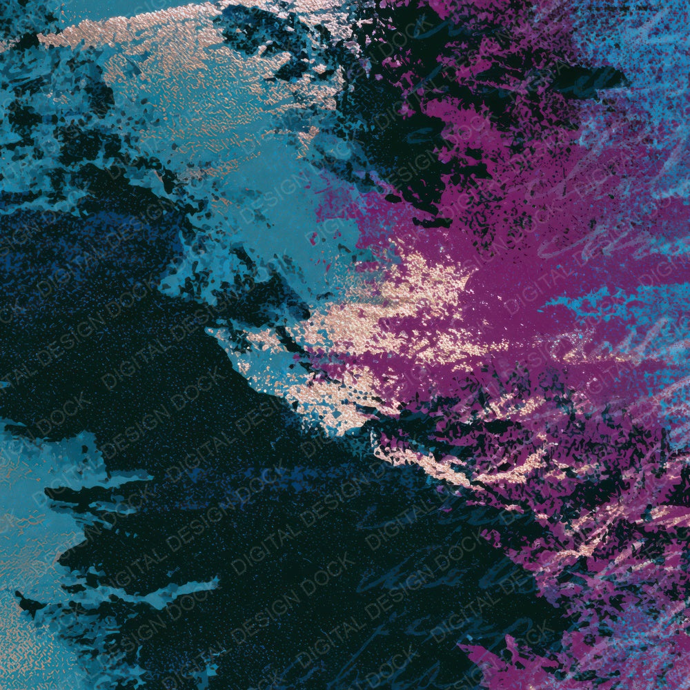 Indian Block Americana Teal Magenta Abstract Digital Paper Pack (DDD012911)