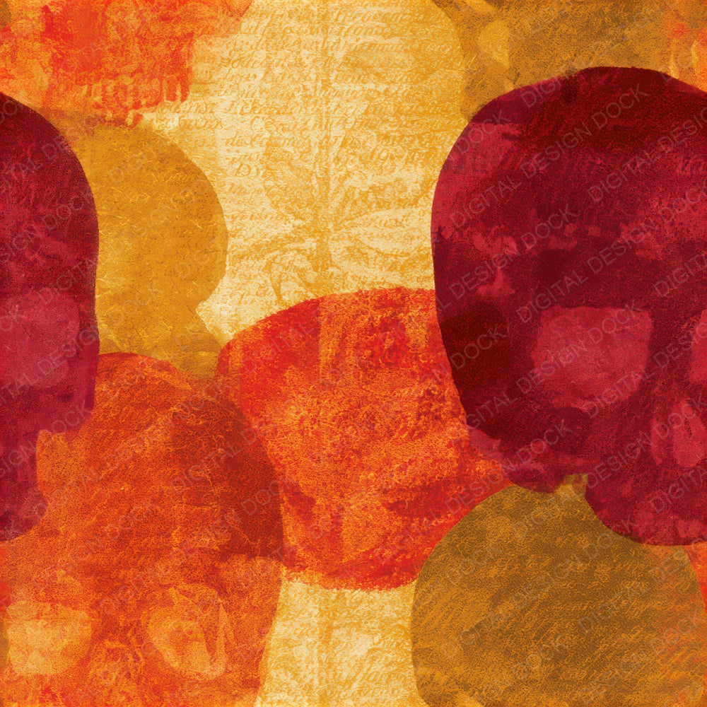 Mezzotint Skulls Rust Maroon Seamless Digital Paper Pack (DDD012916)