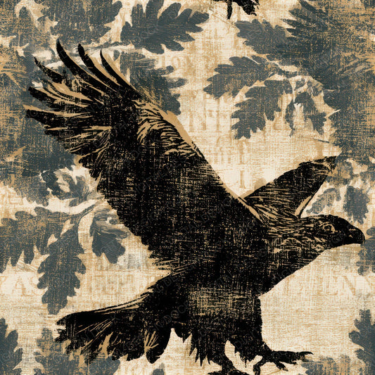 Woodcut Americana Eagle Oak Seamless Digital Paper Pack (DDD012924)