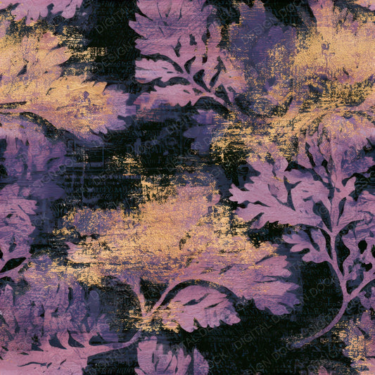 Bohemian Moss Mauve Plum Seamless Digital Paper Pack (DDD013009)