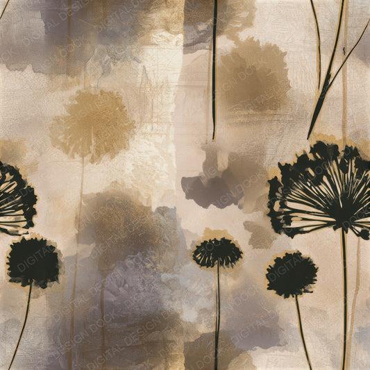 Papercut Puffballs Sepia Seamless Digital Paper Pack (DDD013017)