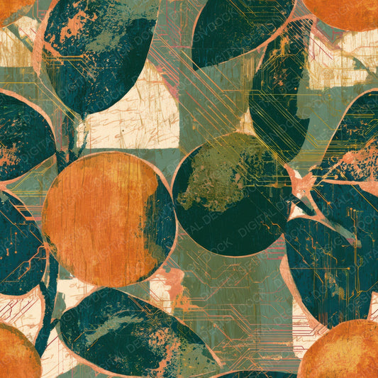 Pyrography Cyber Kumquat Sage Primrose Digital Paper Pack (DDD013037)