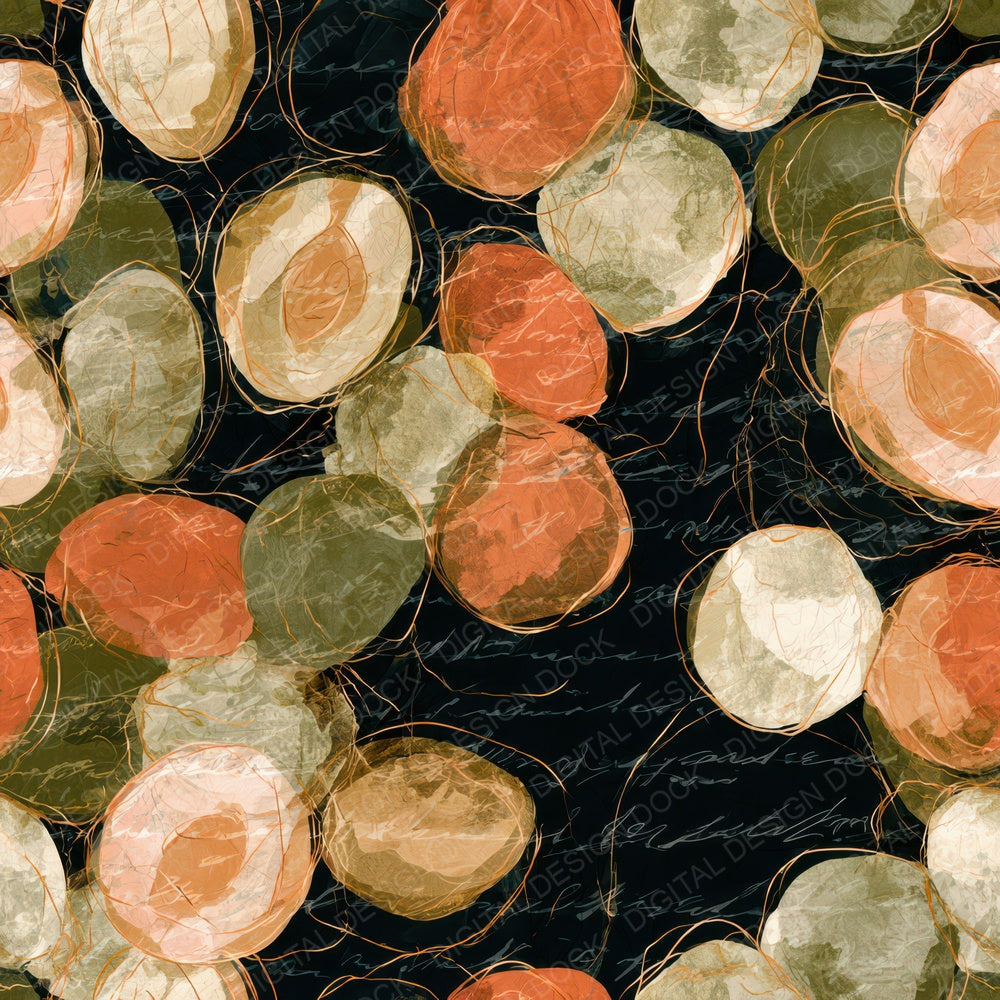 Scratchboard Apricots Terracotta Olive Digital Paper Pack (DDD013040)