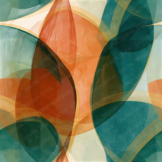 Xray Papaya Jade Abstract Seamless Digital Paper Pack (DDD013064)
