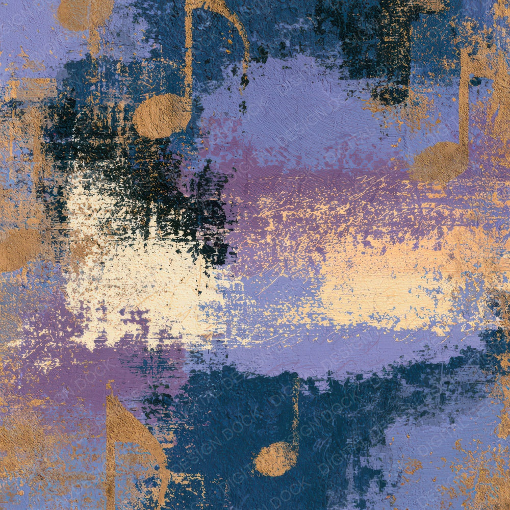 Fresco Music Notes Lavender Cream Digital Paper Pack (DDD013071)