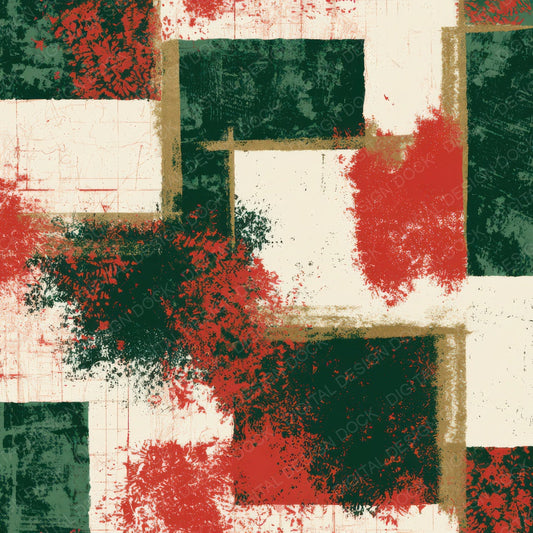 Screenprint Shibori Forest Green Crimson Digital Paper Pack (DDD013096)