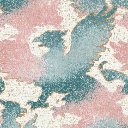 Typographic Griffin Powder Pink Seafoam Digital Paper Pack (DDD013140)