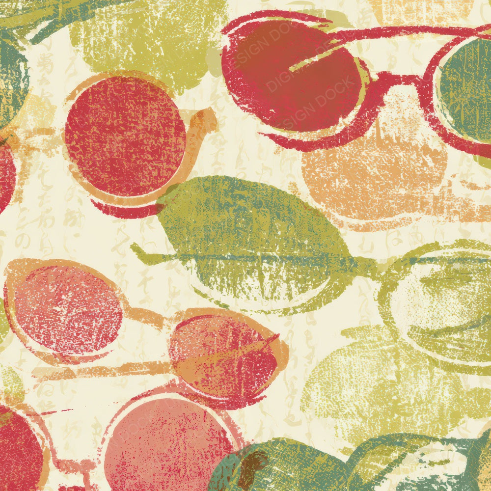 Egg Tempera Sunglasses Pistachio Raspberry Digital Paper Pack (DDD013190)