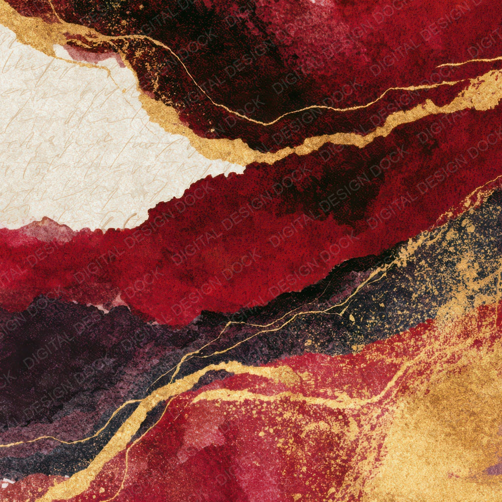 Sumi-e Garnet Wine Tonal Digital Paper Pack (DDD013200)