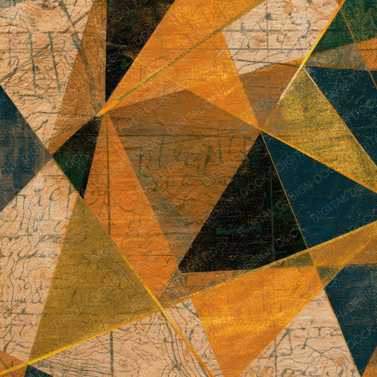 Antique Map Neon Caramel Parchment Digital Paper Pack (DDD013205)