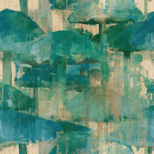 Impressionist Ink Caps Emerald Parchment Digital Paper Pack (DDD013215)