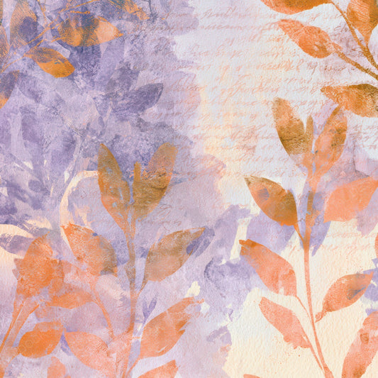 Watercolour Apricots Lavender Cream Digital Paper Pack (DDD013222)