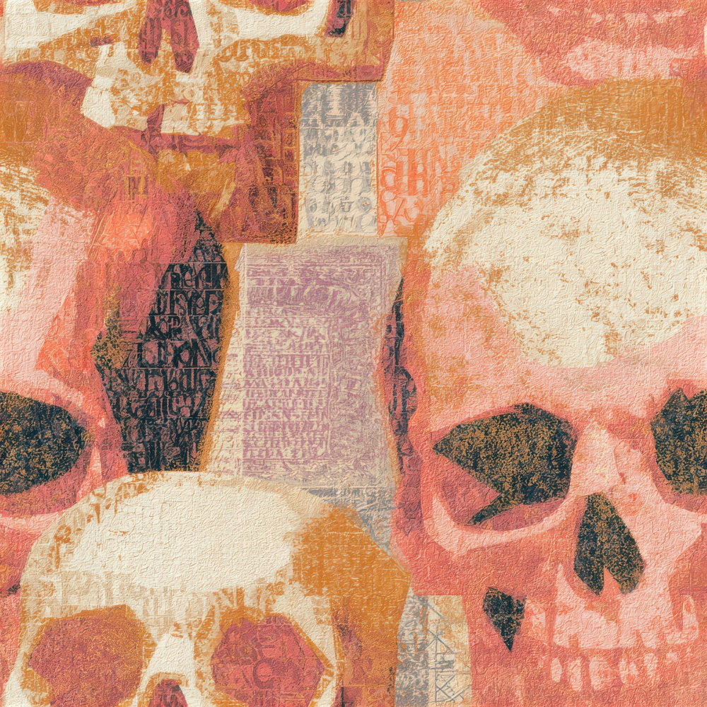 ASCII Skulls Dusty Pink Cream Seamless Digital Paper Pack (DDD013229)
