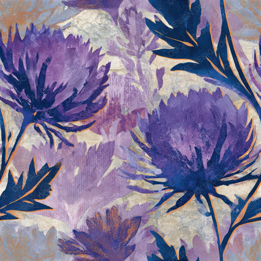 Naturalist Thistle Amethyst Lavender Seamless Digital Paper Pack (DDD013237)