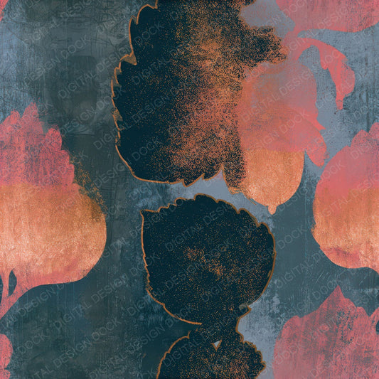 Minimal Acorn Jet Rose Seamless Digital Paper Pack (DDD013265)
