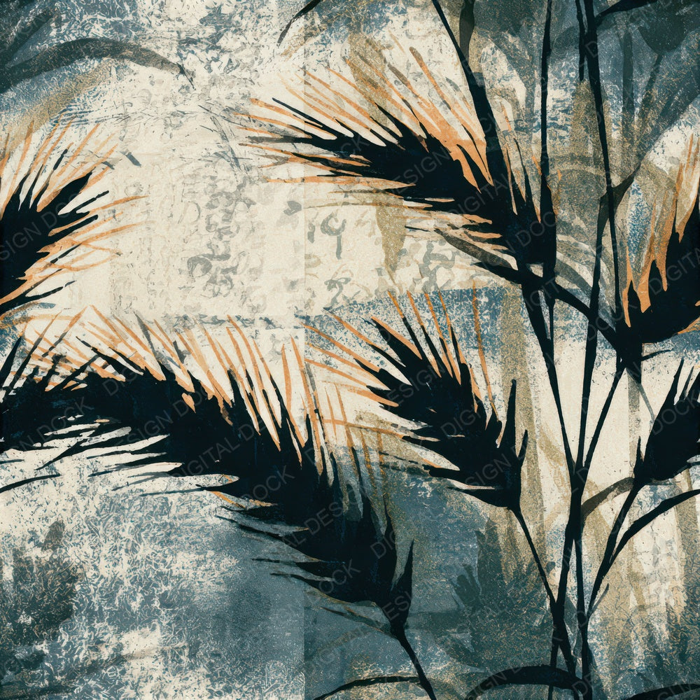 Woodblock Wheat Bone Seamless Digital Paper Pack (DDD013277)